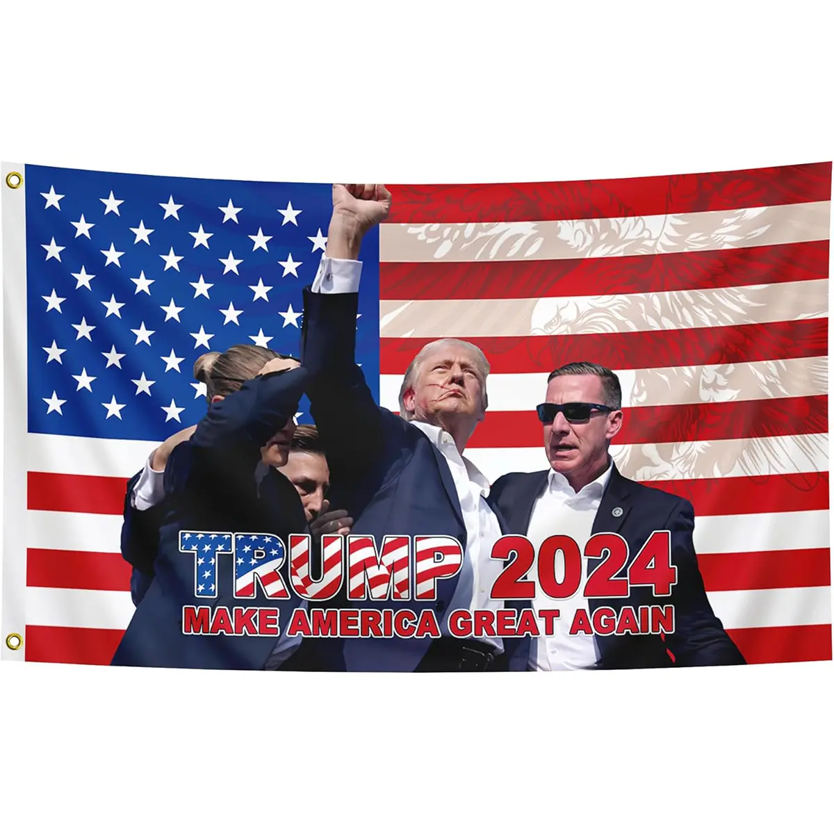 Trump 2024 Makes America Great Again Slogan Print  Fabric Banner Tapestry Wall Hanging - , College Dorm Decorations Supplies, Outdoor Party Backdrop (Home & Festive Party Supplies),family,uv,last,suitable