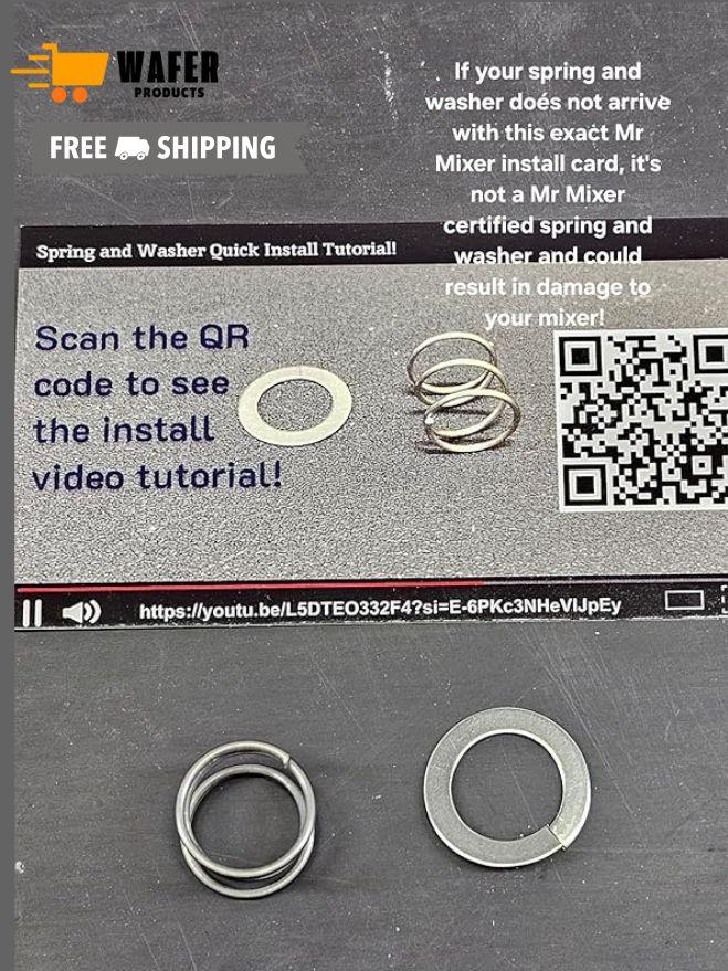 4-Pack Stainless Steel Spring and Washer Fit for Kitchenaid Stand Mixer, Quick Install Accessories and Upgrade Parts Kit