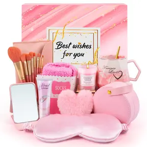 New Deal - Gift Baskets for Women Pink Self Care Package, Unique Get Well Gifts Set for Birthday Holiday Valentine’s Day Anniversary, Gift Box for Her Wife Girlfriend Sister Mom Best Friend Teen Girl