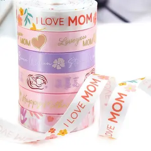 Mother's Day Love Mom Gift Ribbon, Thank You Packaging Ribbon, Gift Wrapping, Perfect Mother's Day Present, High-Quality Decorative Ribbons