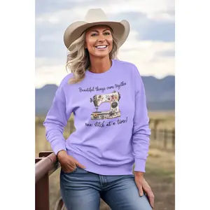 Vintage Floral Sewing Machine Sweatshirt In House