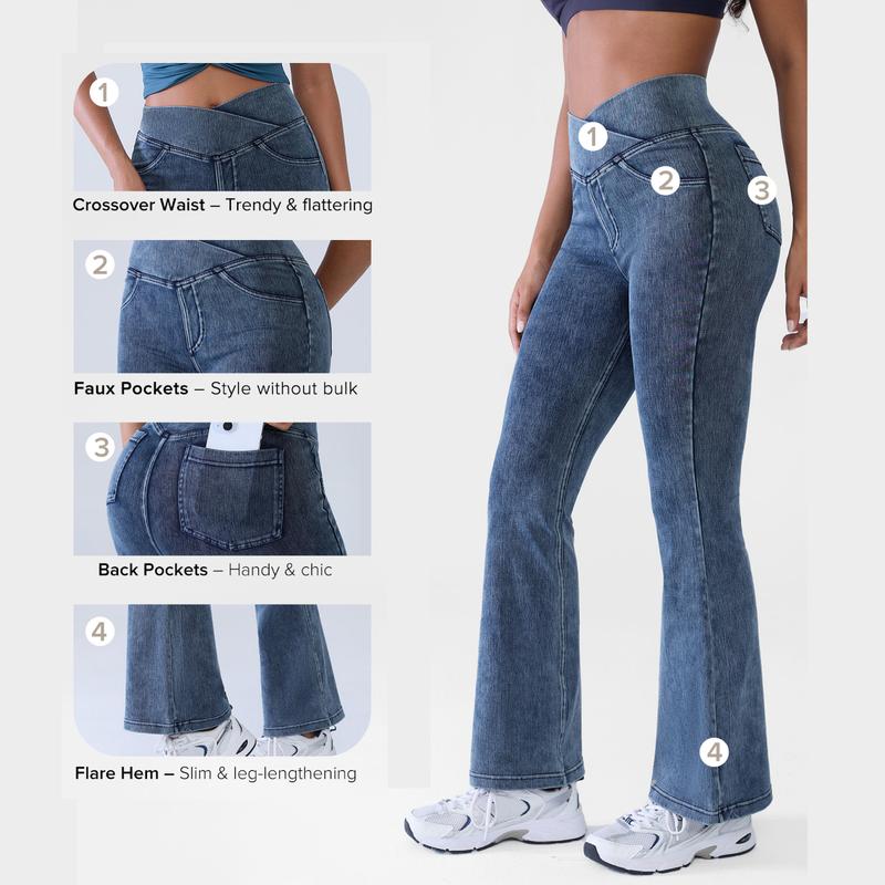 BRXL High Waisted Bootcut Flare Denim Jeans for Women - Crossover Waist & Illusion Pocket Design with Functional Back Pockets & Comfort Stretch Fabric#TikTokMadeMeBuyIt#Streetwear #outdoorfun-1 BRXL High Waisted Bootcut Flare Denim Jeans for Women - Crossover Waist & Illusion Pocket Design with Functional Back Pockets & Comfort Stretch Fabric#TikTokMadeMeBuyIt#Streetwear #outdoorfun-1