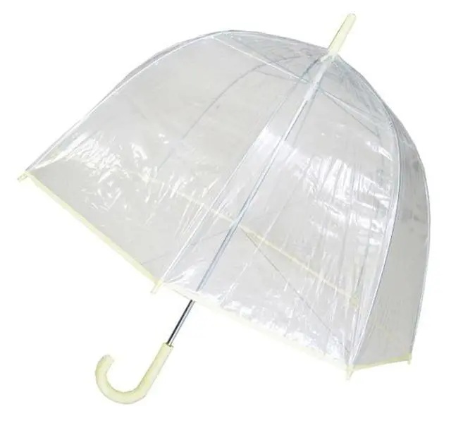 212 MAIN 1265AX Yellow Transparent Dome-Shaped Fabric Canopy Umbrella with See-Through Umbrella Cloth for Home Use, Fabric Canopy Umbrellas
