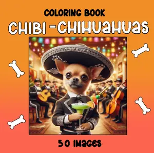 Chibi- Chihuahuas Coloring Book 50 Cute Images