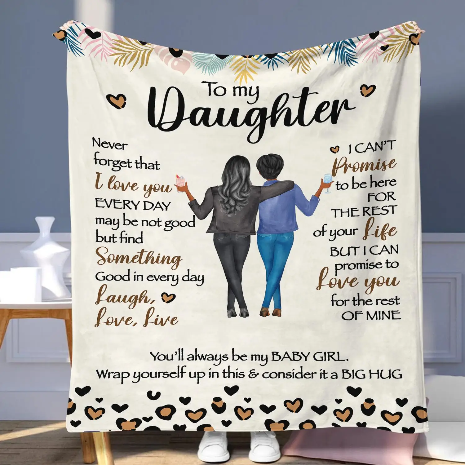 Letter Pattern Blanket, Christmas Decor Soft Throw Blanket, Cool Bedroom Accessories, Napping Blanket for Home Office Camping, Gift for Daughter, Chri