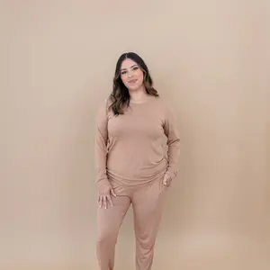 Women's Jogger Pajama Set in Latte
