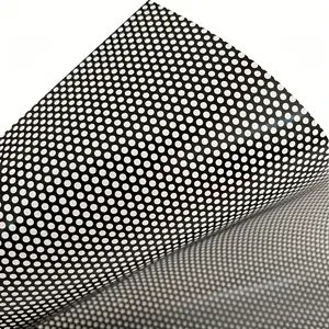 1 Roll of 118.11 Inch X 19.69 Inch Large Size One-way Cutout Black Privacy Window Film Sun Shade Film Perfect for All Kinds of Vehicle Exterior Thermal Insulation Decoration Waterproof Outdoor Durable Self-adhesive Window Privacy Films