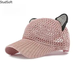 2026 New Arrival: Stylish Women's Summer Hat — Breathable Mesh Baseball Cap with Cat Ears and Sun Visor