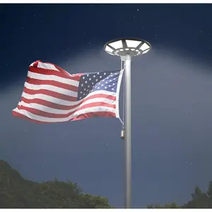 Commercial Solar Flag Pole Light Outdoor Dusk to Dawn, 266 led Light, 4200lm Super Bright