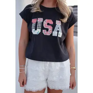 Patriotic Patchwork Tee ￼
