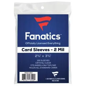 Fanatics Card Sleeves/ Penny Sleeves (2mil) 2 5/8 x 3 5/8 (100pk)