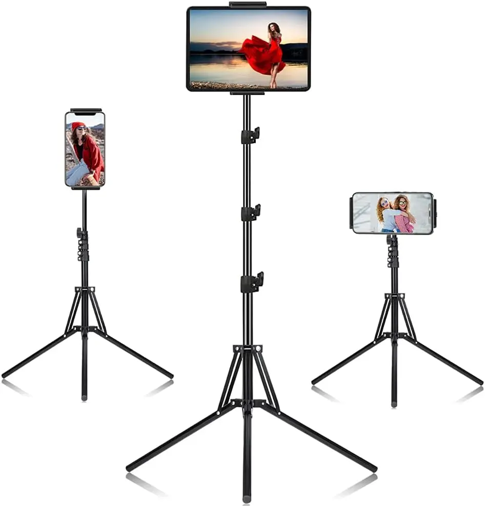 360-degree Rotating Tablet & Phone Stand,Adjustable Bedside Mount with Flexible Tripod Base, Perfect Bedside Companion for Tablets and Smartphones, Tablet Holder Stand, Durable Stand, Tablet Accessories