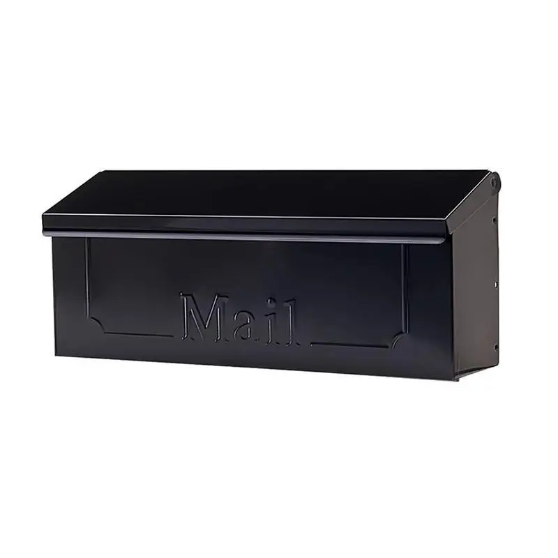 Galvanized Steel Small Wall-Mount Townhouse Mailbox with Holder, Corrosion-Resistant, Durable for Low-Volume Deliveries