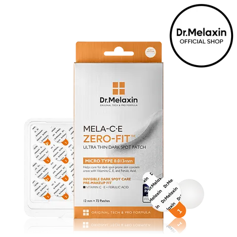 [Dr.Melaxin Official] Mela-C·E Zero-Fit Ultra Thin Dark Spot Patch 72 Patches | Post Blemish Mark Patch with Vitamin C & Niacinamide