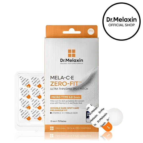 [Dr.Melaxin Official] Mela-C·E Zero-Fit Ultra Thin Dark Spot Patch | Post Blemish Mark Patch with Vitamin C & Niacinamide | 72ct