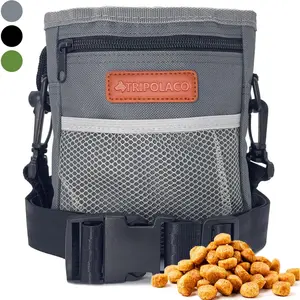 Dog Treat Pouch, Large Treat Pouches for Pet Training with Multiple Pockets, Built-in Poop Bag Dispenser & Phone Holder, 3 Wear Styles, Ideal Dog Treat Bag for Training & Walks