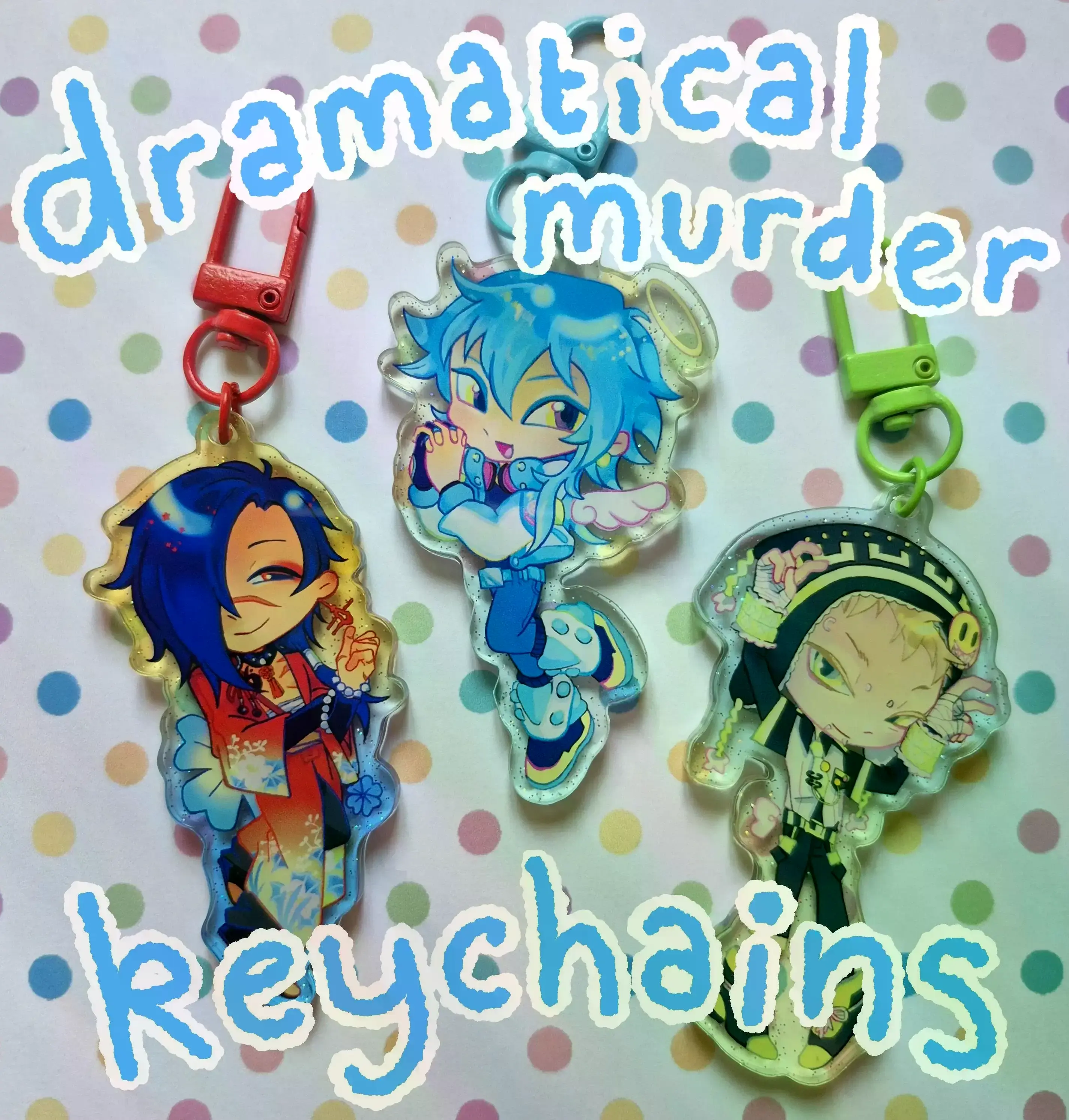 Dramatical Murder Keychains - Kawaii, Cute Keyring Accessory, Fun Charm For Backpack Or Purse | High Quality and Customer Favorite Items