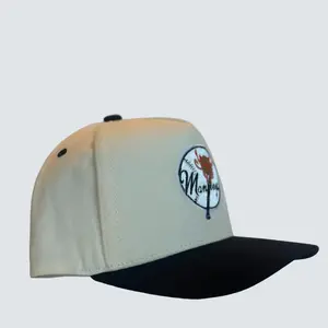 All New MP Team Hats White and Blue Cotton Snapback with Team Logo Emblem for Team Events Teamwear Accessory