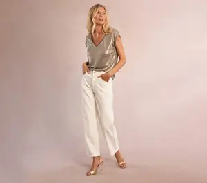 Molly Bracken Knitted Metallic Tee