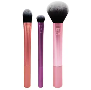 Real Techniques Travel Essentials 2.0 Makeup Brush Set, 3PC