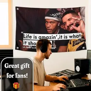 Funny Rapper & Future Polyester Flag Banner, Single-Sided Tapestry for Man Cave/dorm Decor, Ideal Gift for Indoors/outdoors