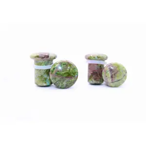 African Jade Plugs Single Flare Pair