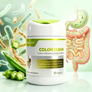 Kingscom Super Colon Cleanse - 15-Day Supply Gentle Gut Cleanse Detox, Constipation Relief & Gut Health Support for Women & Men with Probiotics, 30 Capsules