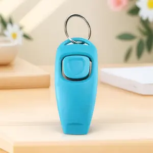 2-in-1 Clicker & Silent Dog Whistle Trainer - Portable Behavior Corrector with Chew-Resistant ABS, Indoor/Outdoor Use, Keychain Design for Puppy Obedience Training