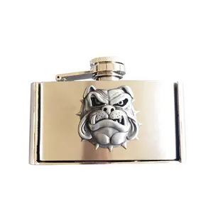 Three Ounce Westren Wildlife Stainless Steel Flask Belt Buckle
