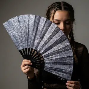 Rave Fan - Bamboo Folding Fan for Raves Outdoor Activities