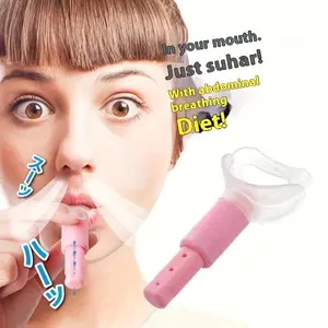 Pink Lung Exerciser Breathing Trainer for Adults – BPA-Free PP Material, Battery-Free | Lung Capacity Boost & Waist Toning Tool with Dual Markers | Portable for Home, Fitness & Respiratory Rehabilitation