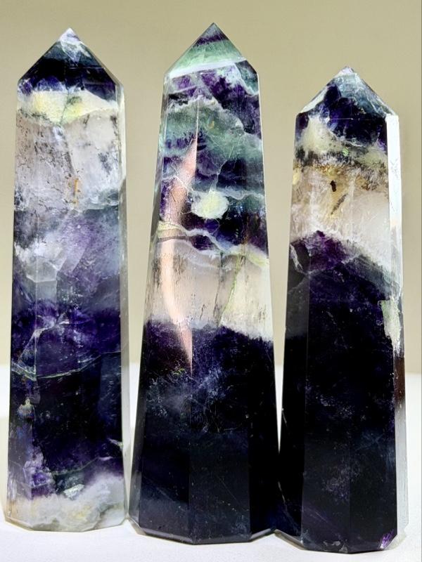 Natural Rainbow Fluorite Tower Intuitively Chosen 2.75" to 3.5" Energy Healing and Crystal Enthusiasts Decoration Home Ornament purple crystals for sale
