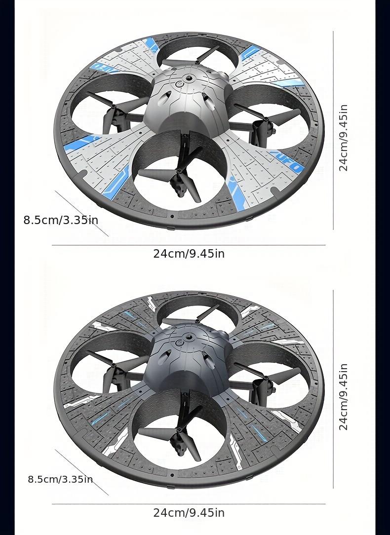 Foam UFO Drone – RC Aircraft with Colorful LED Lights, Auto Hover, 360° Stunt Flips, Toss-to-Fly Feature, Dual Battery Pack