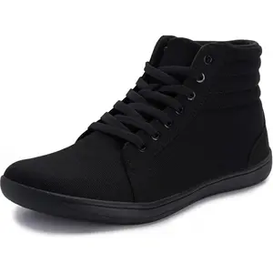 Men's Wide Hi-top Minimalist Barefoot Sneakers| Zero Drop Sole| Cushioned Ankle Support