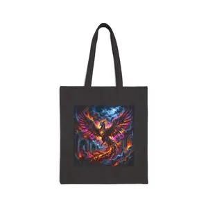Dark Fantasy Collection | Fiery Phoenix Rising Tote Bag