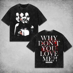Obsession Movie 2026 Shirt, Gothic Horror Graphic Tee, Vintage Thriller Movie T Shirt, Double Cotton Streetwear, Why Dont You Love Me Quote Nikki Freeman Horror Movie Merch Tee, Vintage Acid Wash Retro Indie Thriller Fan Gift