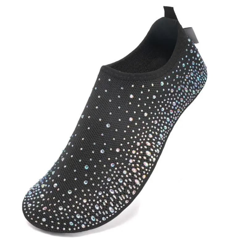 Women's Barefoot Water Shoes, Slip-On Breathable Knit Aqua Socks with Flexible Non-Slip Sole for Beach Swimming Travel, Back to School Shopping Travel Essentials house
