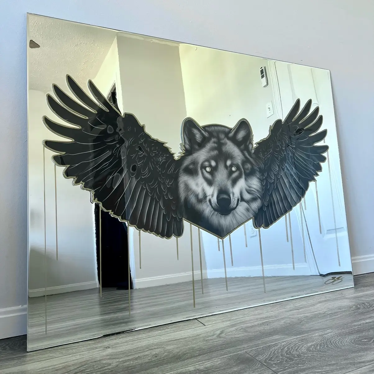 “Chosen” original drawing on mirror 36x48”