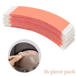 Double-Sided Strong Adhesive Wig Tape Set, Hair Extensions Tape, Waterproof Sweat-Resistant Hair Accessories, 36 Pieces for Party Decoration & Styling Tools