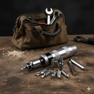 Heavy Duty Impact Screwdriver Kit 13-PC: High Torque Anti-Break Durable Tools, Multi-Function Impact Bits & Metal Chisels, Includes Screw Extractors. Ergonomic Non-Slip Grip, Ideal for Automotive Repair, Home & Professional Use, Power Tool Set.