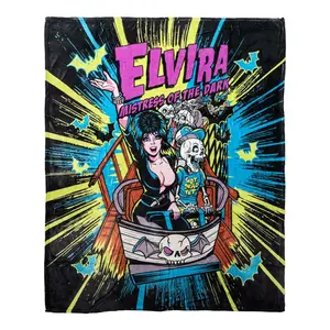 Elvira Ghostcoaster Throw Blanket