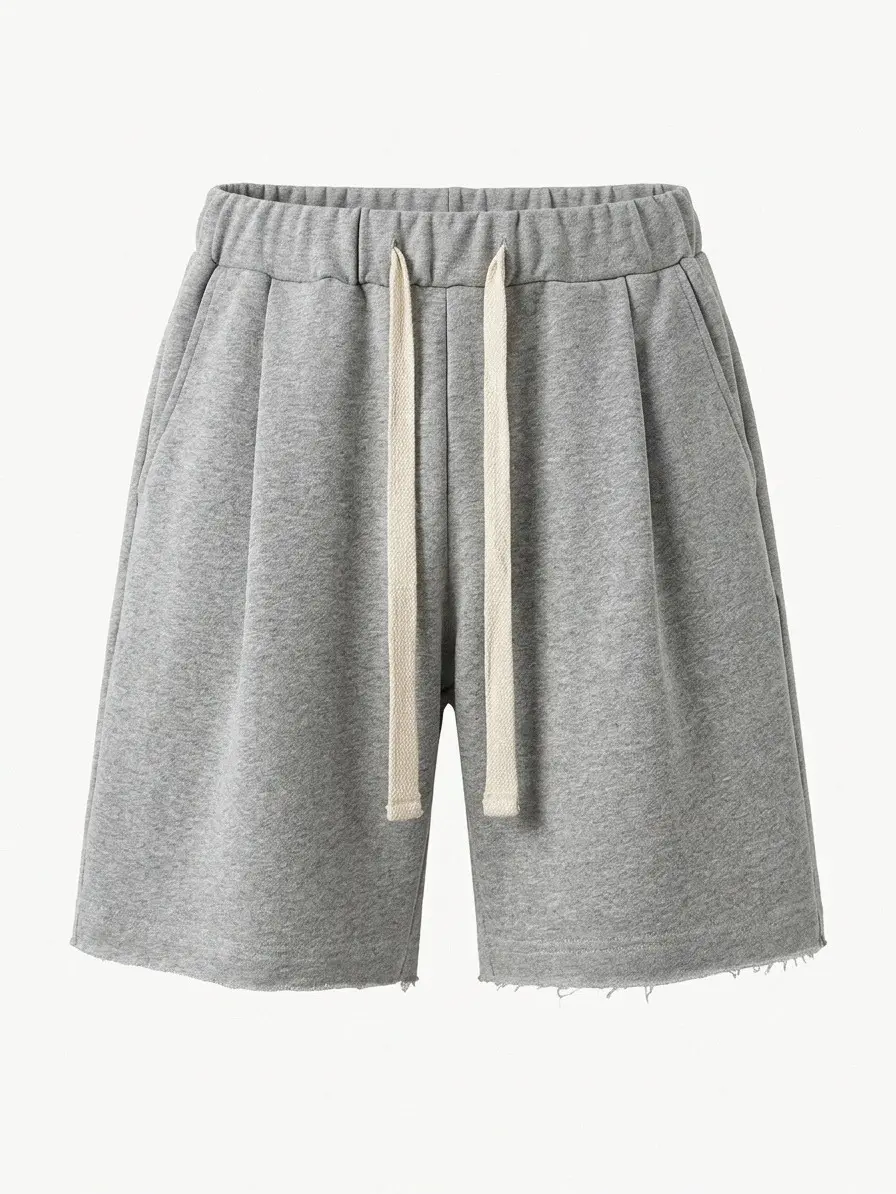 Loose Casual Knee Length Shorts With Frayed Hem, Summer Shorts, Baggy Oversized Shorts