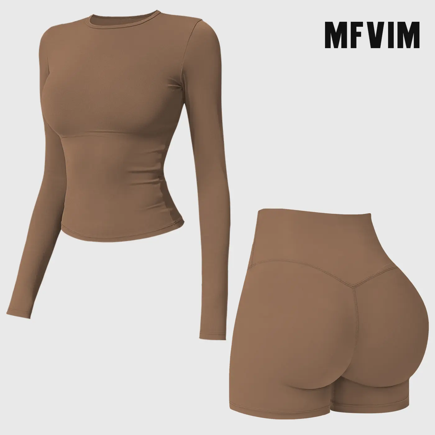 Long & Short Set - Mocha Brown