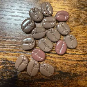 Coffee Bean Flat Back Charms