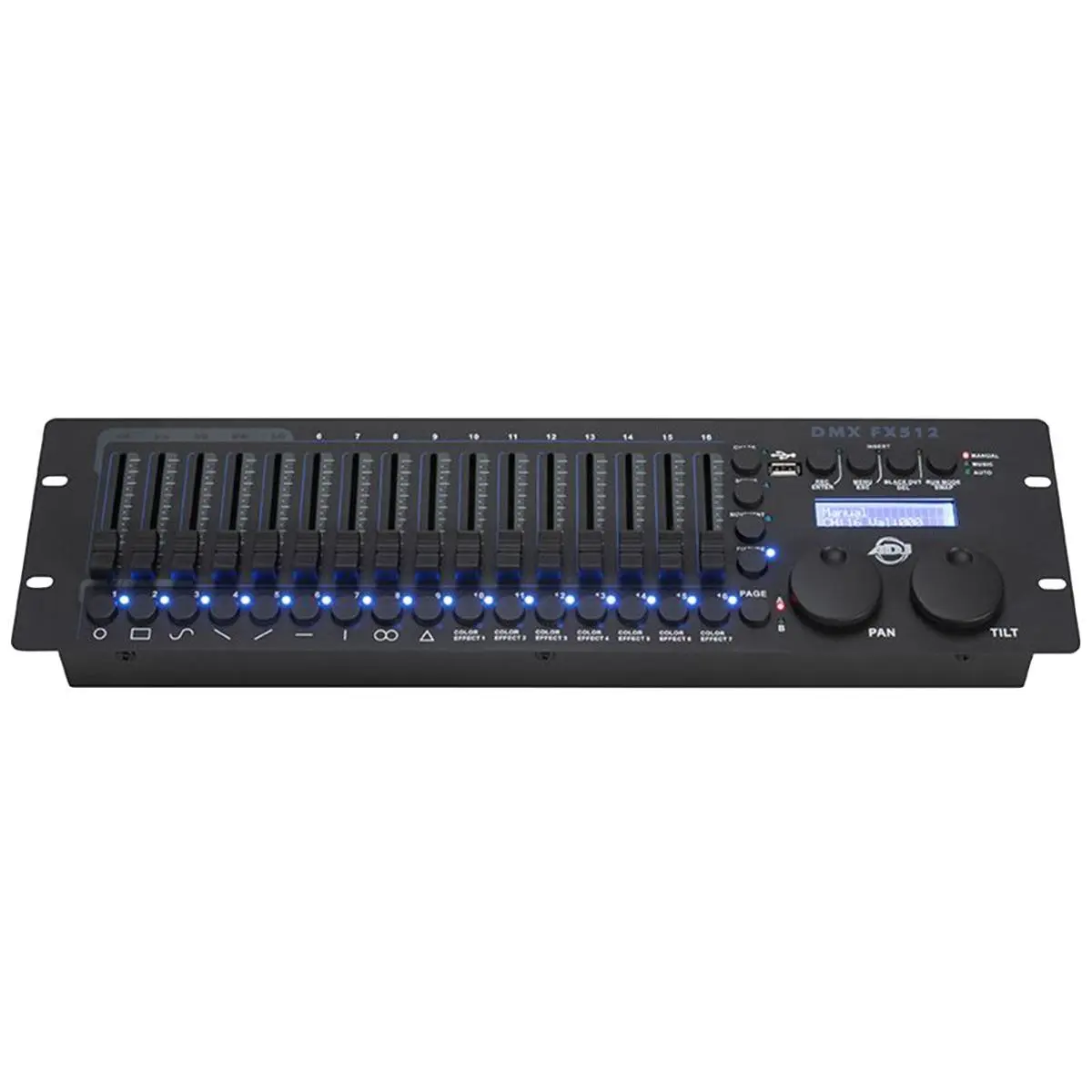 ADJ DMX FX512 3-Space 19" Rack Mount DMX Controller for Moving Heads & LED Pars
