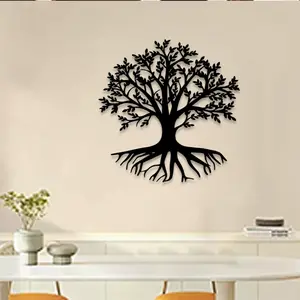 1pc Tree of Life Metal Wall Art, Natural Statue Mural, Perfect for Garden, Conservatory, Zen Space Decor, Earth Day Decor, Ideal Gift for Arborists