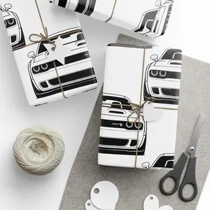 Dodge Challenger SRT Hellcat Wrapping Paper, Car Enthusiast Gift Wrap, Automotive Present Decoration, Muscle Car Party Supplies, Auto Lover