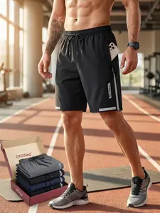 5 Pack Men’s Gym Shorts – Quick Dry, Lightweight Running & Workout Shorts with Zipper Pockets