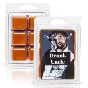 Drunk Uncle - Whiskey Scented Melt- Maximum Scent Wax Cubes/Melts- 1 Pack -2 Ounces- 6 Cubes