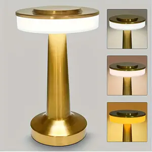 Viral Aesthetic Metal Night Light, Room Tour Dorm Essential Touch Sensor LED Lamp, 3 Color 3 Brightness Rechargeable Up to 48H Cordless Lamp, Multi-use Portable Light for Bedroom Living Room Office Camping Travel, Housewarming Gift New Home